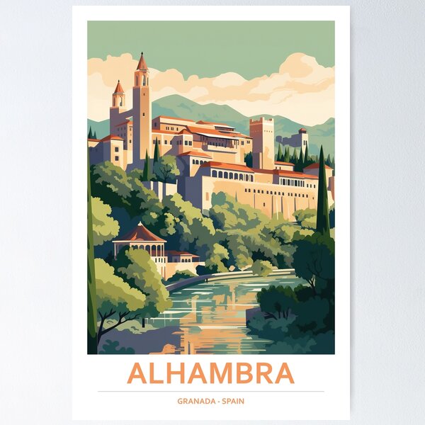 Item preview, ALHAMBRA TRAVEL POSTER designed and sold by MarkedArtPrints.