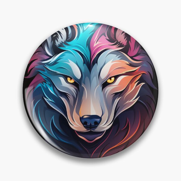 Item preview, Loyal Spirit – Vibrant Wolf Mascot designed and sold by YuriiHL.