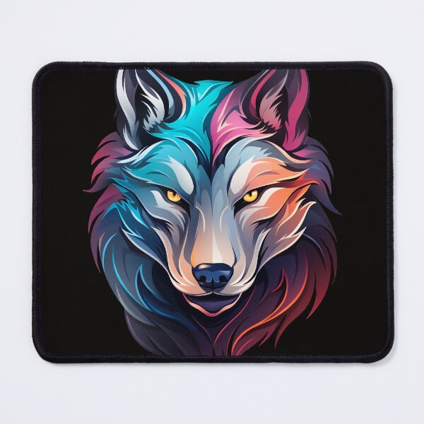 Item preview, Loyal Spirit – Vibrant Wolf Mascot designed and sold by YuriiHL.