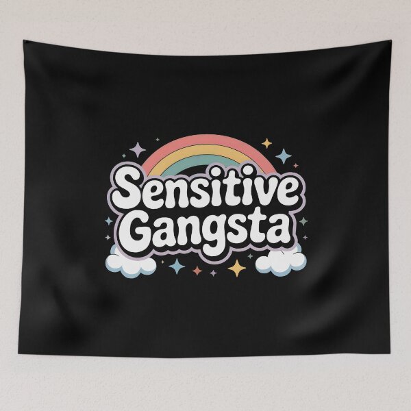 Item preview, Sensitive Gangsta - Funny Quote designed and sold by GRABAPSHOP.