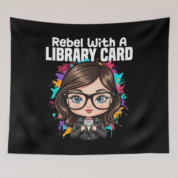 Item preview, REBEL WITH A LIBRARY CARD - LIBRARIAN GIFT designed and sold by KEF Custom.