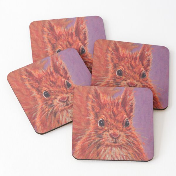 Item preview, Cute & Quirky Red Squirrel Acrylic painting  designed and sold by Suzanne Thomson.