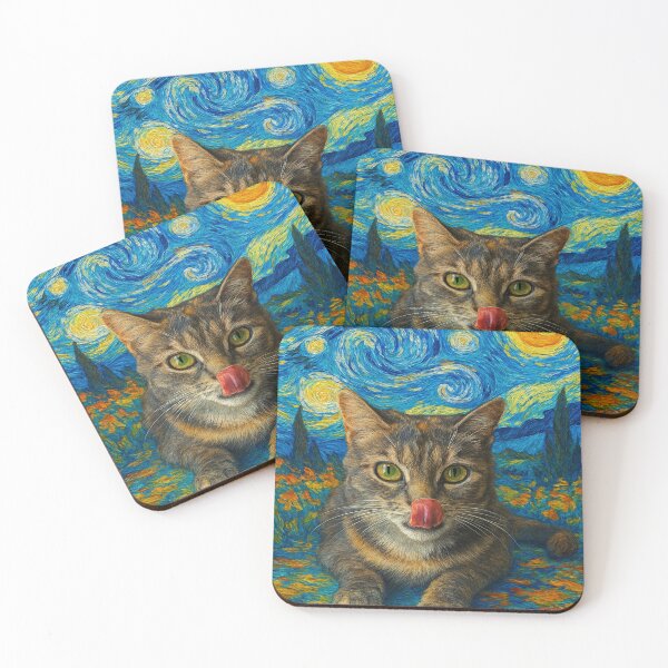 Item preview, Van Gogh cat designed and sold by Silverluuna.
