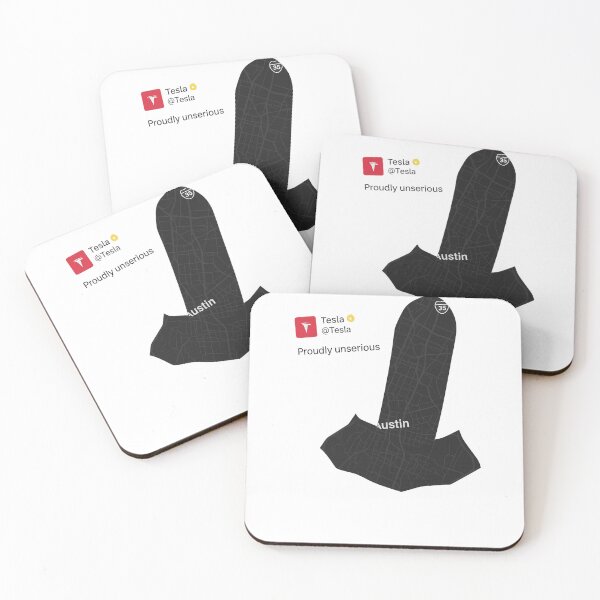 Item preview, Tesla Proudly Unserious Sticker – Minimalist Tech Humor for True Fans designed and sold by RudeCotton.