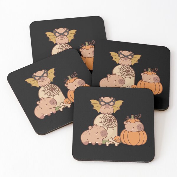 Item preview, 3 Halloween Capybara K-pop designed and sold by DżodżoJoy.