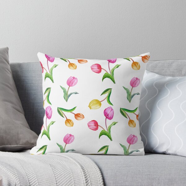 Item preview, Cute Tulip Flower and Plant Pattern in Pink, Red, Orange, Yellow, Green, and White - Perfect for daily Life, Minimalist and Clean Design designed and sold by erkabees.