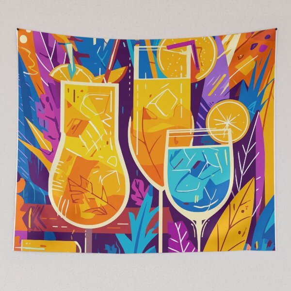 Item preview, Colorful Tropical Cocktails | Modern Summer Party Vector Art designed and sold by Moss and Moon Studio.