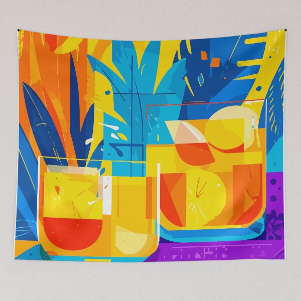 Item preview, Colorful Tropical Cocktails | Modern Summer Party Vector Art designed and sold by Moss and Moon Studio.