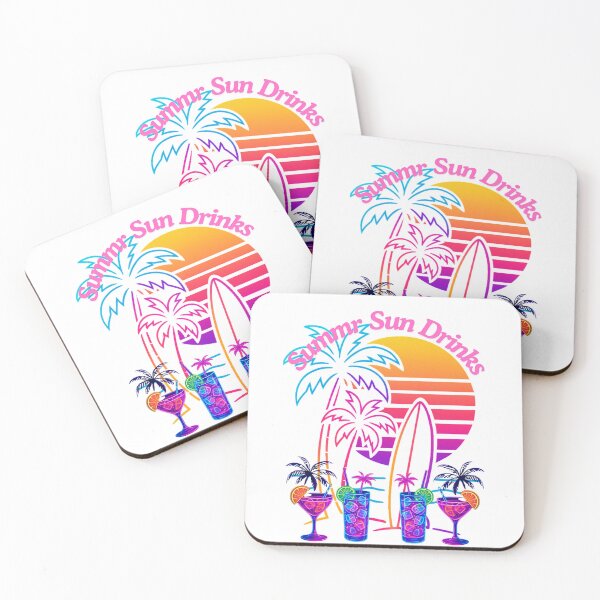 Item preview, Summer Sun Drinks – Neon Tropical Vibes designed and sold by Azazel77.
