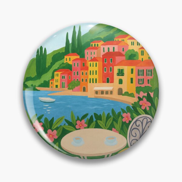 Item preview, Cute Watercolor Italy Lake Como  designed and sold by ArtQueen777.