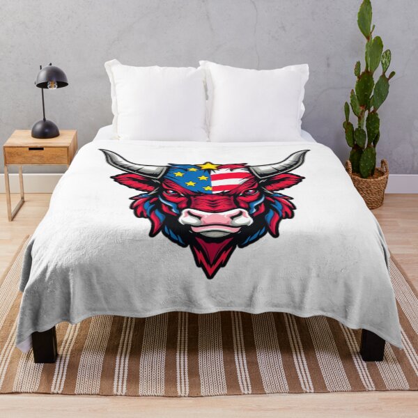 Item preview, Bull with American Flag designed and sold by a2zbuyshop.