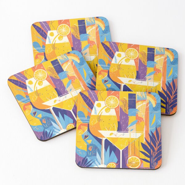 Item preview, Colorful Tropical Cocktails | Modern Summer Party Vector Art designed and sold by Moss and Moon Studio.