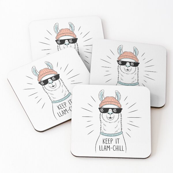 Item preview, Keep It Llam-Chill Llama with Beanie and Sunglasses designed and sold by Owcomm.