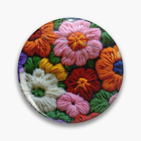Item preview, Colorful Embroidered Floral designed and sold by Jonaree Art Design.
