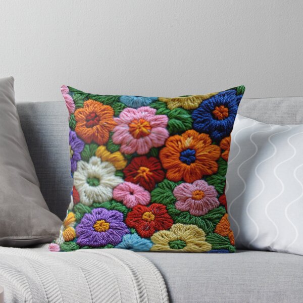 Item preview, Colorful Embroidered Floral designed and sold by Jonaree Art Design.
