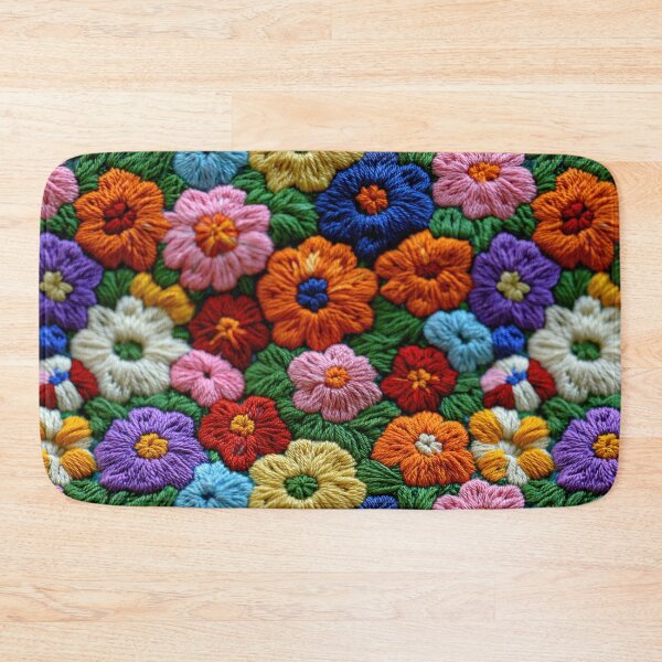 Item preview, Colorful Embroidered Floral designed and sold by Jonaree Art Design.