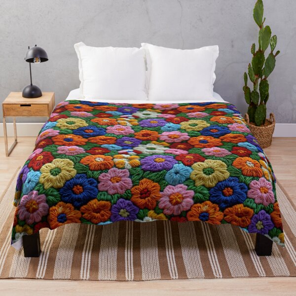 Item preview, Colorful Embroidered Floral designed and sold by Jonaree Art Design.