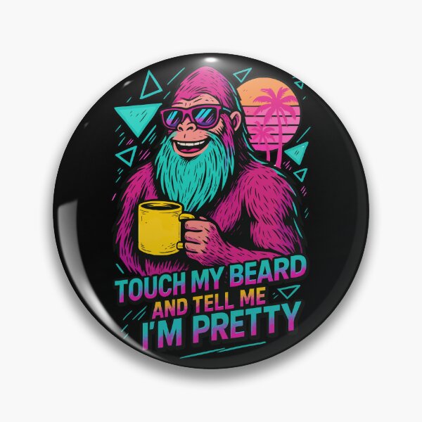 Item preview, Touch My Beard Retro Vaporwave Funny designed and sold by TomFrontierArt.