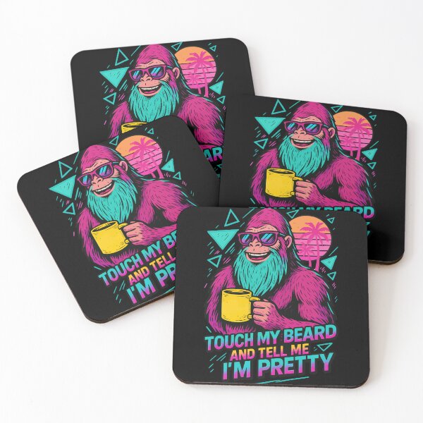 Item preview, Touch My Beard Retro Vaporwave Funny designed and sold by TomFrontierArt.