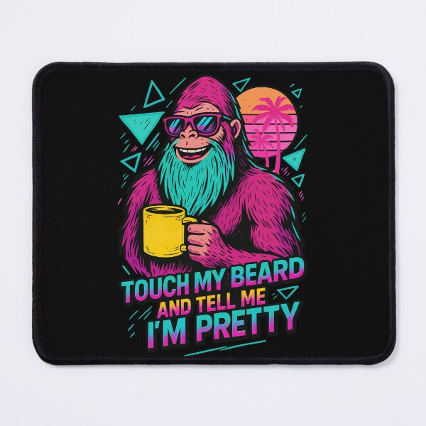 Item preview, Touch My Beard Retro Vaporwave Funny designed and sold by TomFrontierArt.