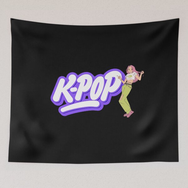 Item preview, Big sign K-pop and a girl anime designed and sold by DżodżoJoy.