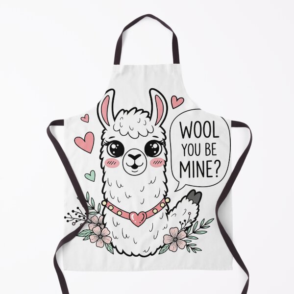 Item preview, Wool You Be Mine Cute Llama Valentine designed and sold by Owcomm.