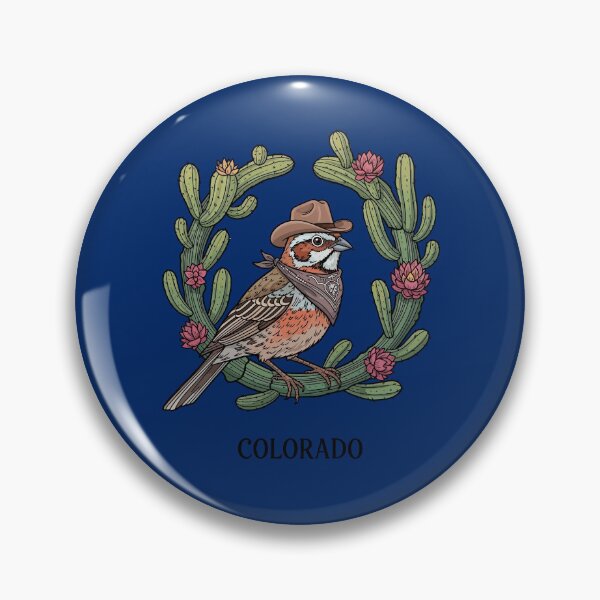 Item preview, Whimsical Colorado Lark Bunting Bird Surrounded By Claret Cup Cactus designed and sold by taiche.