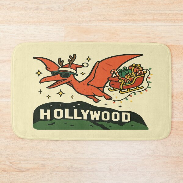 Item preview, Hollywood Sleigh: Funny Christmas Dinosaur for Merry Christmas & Dinosaur Lovers designed and sold by Globalcitytees.