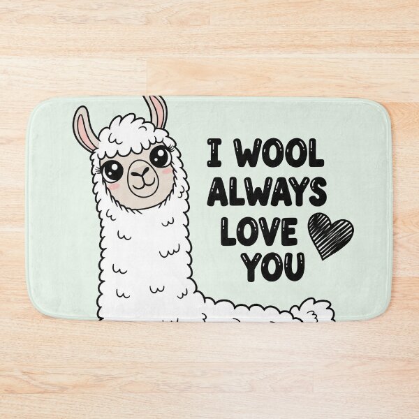 Item preview, I Wool Always Love You Cute Llama designed and sold by Owcomm.