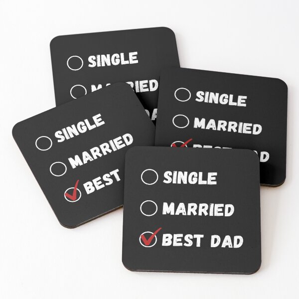 Item preview, Single Married Best Dad, Funny Dad Shirt designed and sold by Sleepy Cat Design.