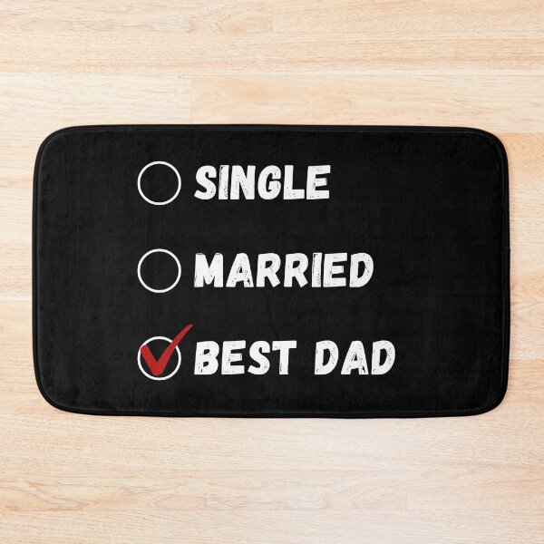 Item preview, Single Married Best Dad, Funny Dad Shirt designed and sold by Sleepy Cat Design.