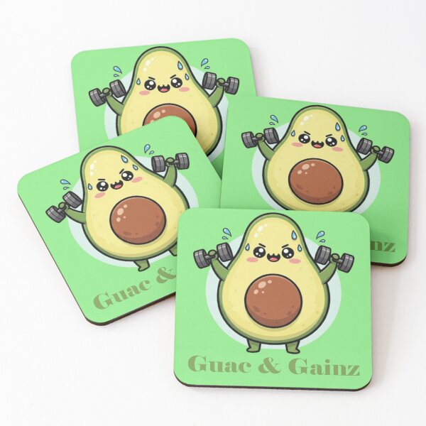 Item preview, Guac & Gainz | Cute Kawaii Avocado Gym designed and sold by PunnyBean.