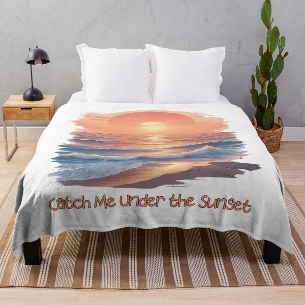 Item preview, Sunset Vibes Ocean Art – Catch Me Under the Sunset designed and sold by Pixel--Threads.
