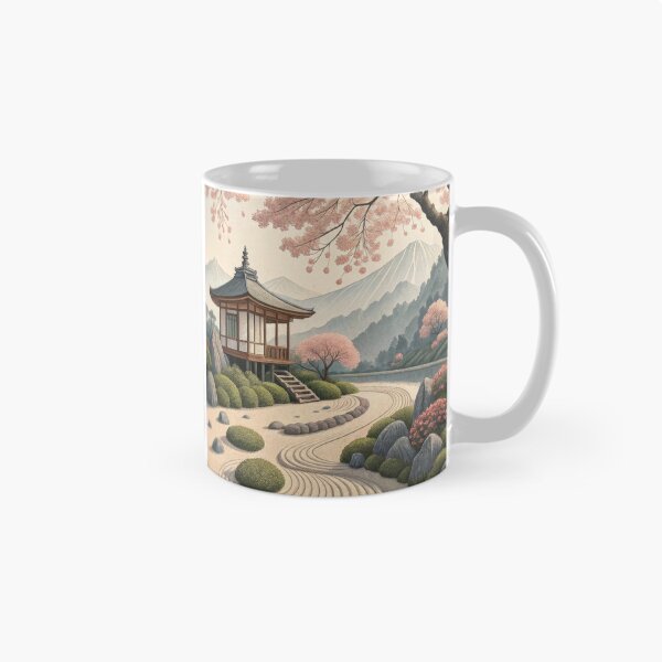 Item preview, Traditional Japanese Zen Garden with Pagoda - Serene Temple Landscape designed and sold by alfmar.