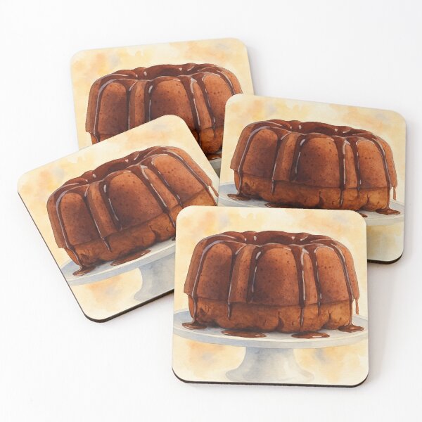 Item preview, Chocolate Bundt Cake – Watercolor Style Art Print designed and sold by Pacika.
