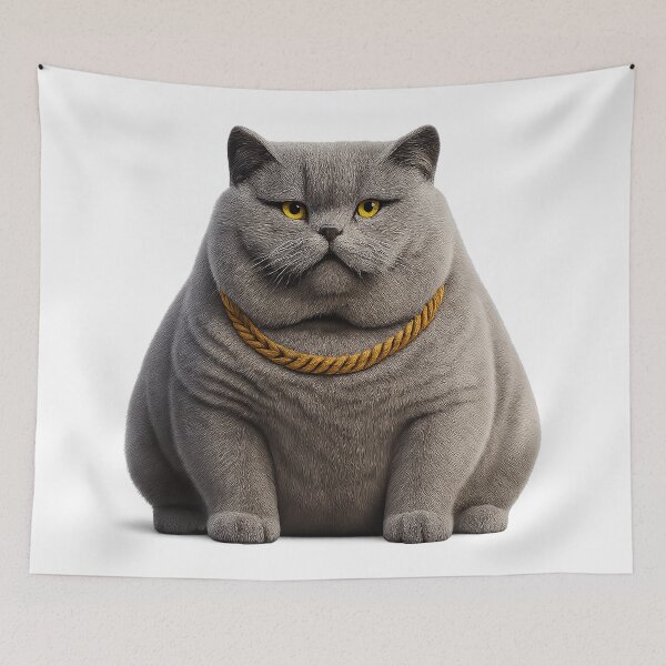 Item preview, Luxury Cat with Gold Chain | Cool Pet Art for Trendsetters designed and sold by NeonCore.