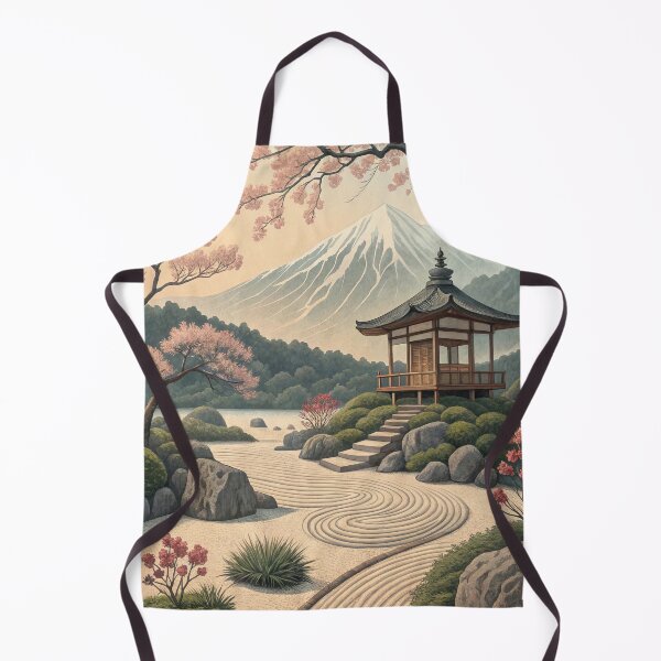 Item preview, Traditional Japanese Zen Garden with Pagoda - Serene Temple Landscape designed and sold by alfmar.