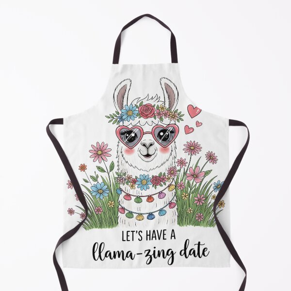 Item preview, Let's Have A Llama-Zing Date Floral Llama designed and sold by Owcomm.
