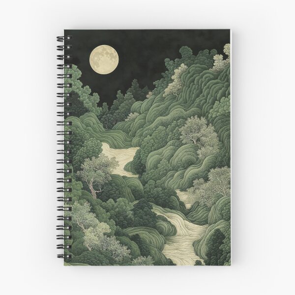 Item preview, Japanese Wall Art Maximalist Moon Print japandi Art Wabi Sabi Painting Sage Green dopamine decor designed and sold by regnumsaturni.