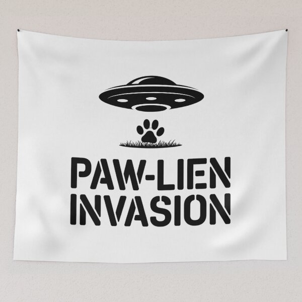 Aperçu de l'œuvre Chien d'invasion Paw-lien OVNI créée et vendue par aidenpier.