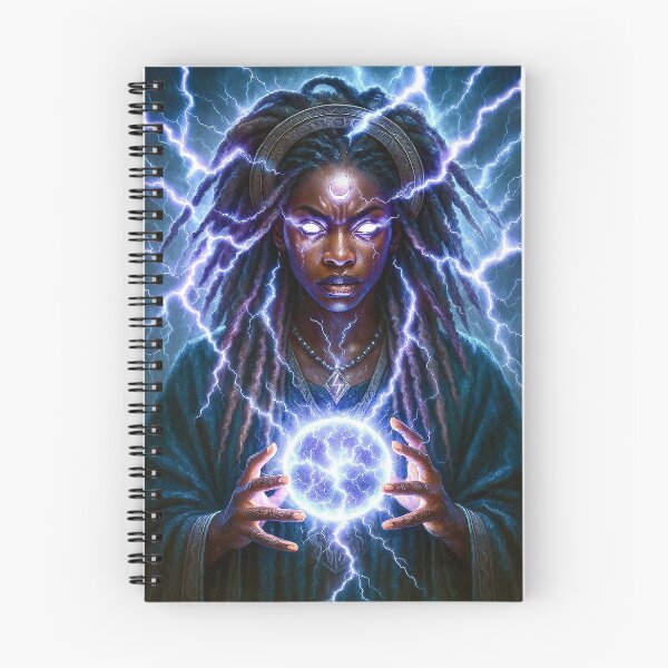 Item preview, Lightning Oracle | Afro-Electric Fantasy Priestess designed and sold by KaoticMindZ.