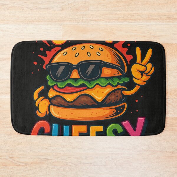 Item preview, Cool Cheeseburger with Graffiti Stay Cheesy Quote designed and sold by ColorSmash.