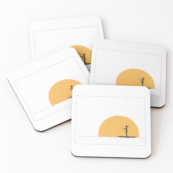 Item preview, Sunset Paddleboard – Minimalist Woman on Paddleboard at Sunset designed and sold by bobparduephoto.