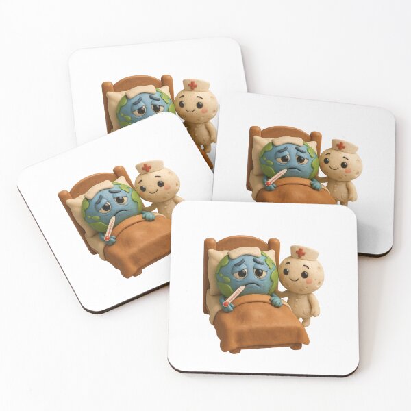 Item preview, Sick Earth in bed with cute Nurse Moon designed and sold by Moons Studio.