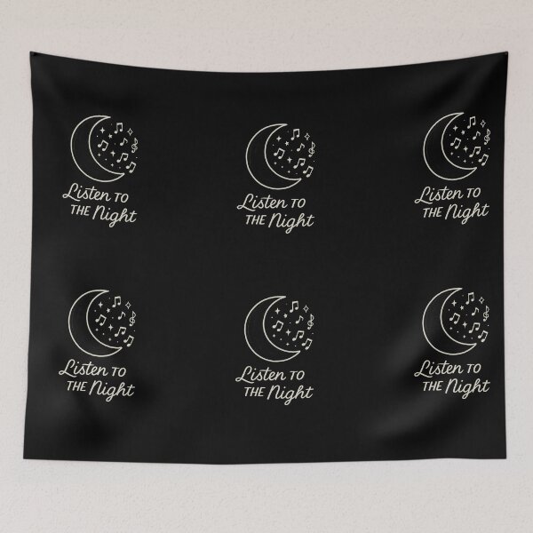 Item preview, Listen to the Night — Minimal Celestial Glow Moon Art designed and sold by Hamadamedo.
