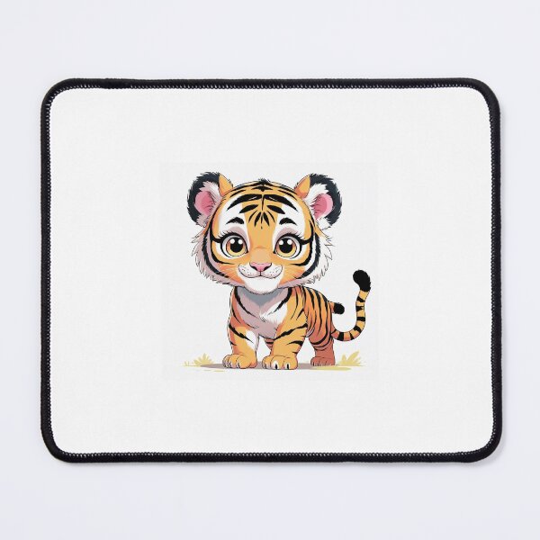 Item preview, Adorable tiger in pastel tones - Kawaii illustration designed and sold by MOMENTOS Y MAS .