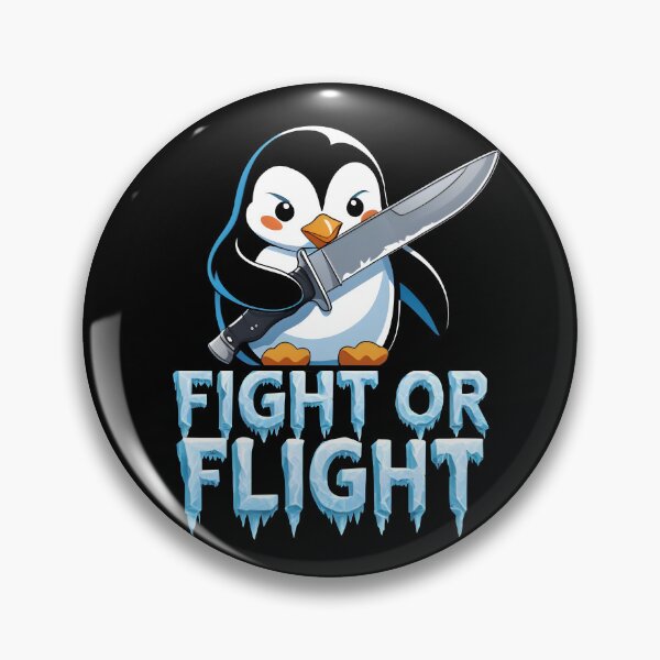 Item preview, Political Protest Pro Democracy Immigration Funny Penguin Meme Fight Or Flight USA Riots designed and sold by Zayavca.