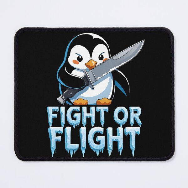 Item preview, Political Protest Pro Democracy Immigration Funny Penguin Meme Fight Or Flight USA Riots designed and sold by Zayavca.