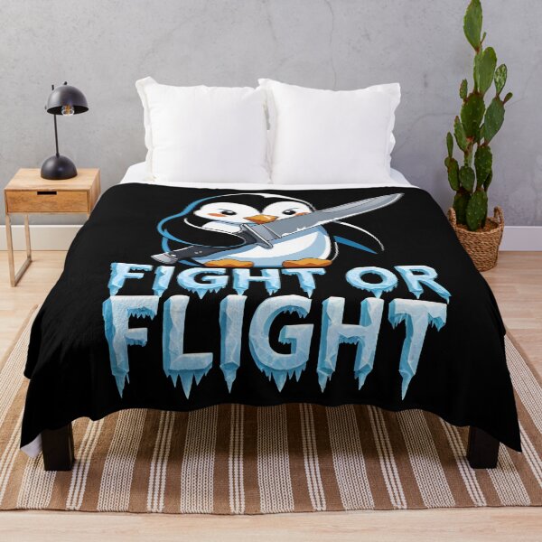 Item preview, Political Protest Pro Democracy Immigration Funny Penguin Meme Fight Or Flight USA Riots designed and sold by Zayavca.
