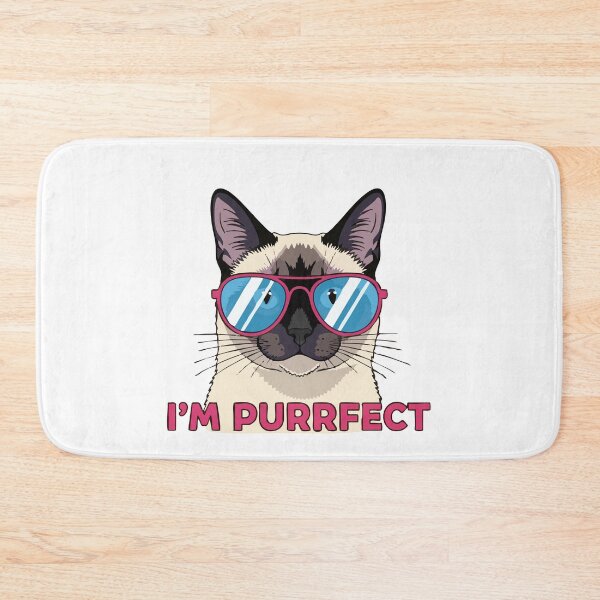 Item preview, I'm Purrfect - Cute Siamese Cat with Sunglasses Design designed and sold by imaginariun.
